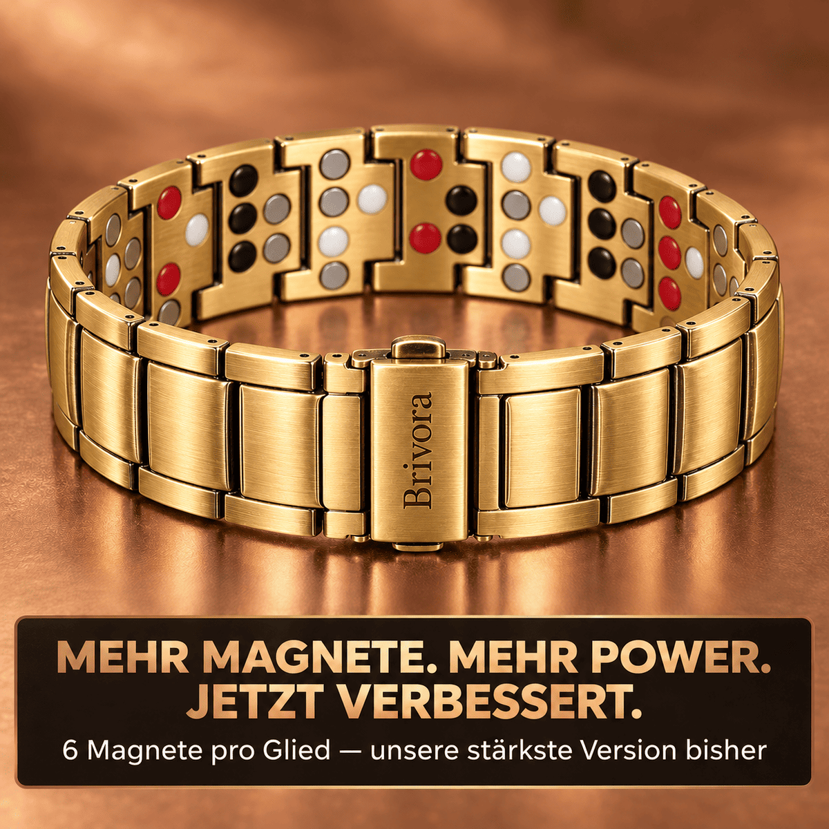 Kupferarmband für Herren · mit Magneten · 22 mm
