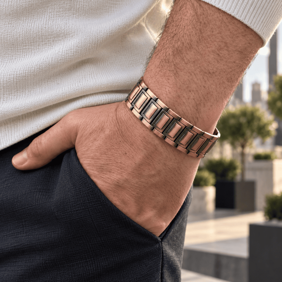 Kupferarmband für Herren · mit Magneten · 22 mm