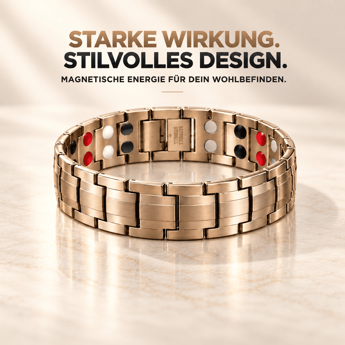 Kupferarmband für Herren · mit Magneten · 22 mm