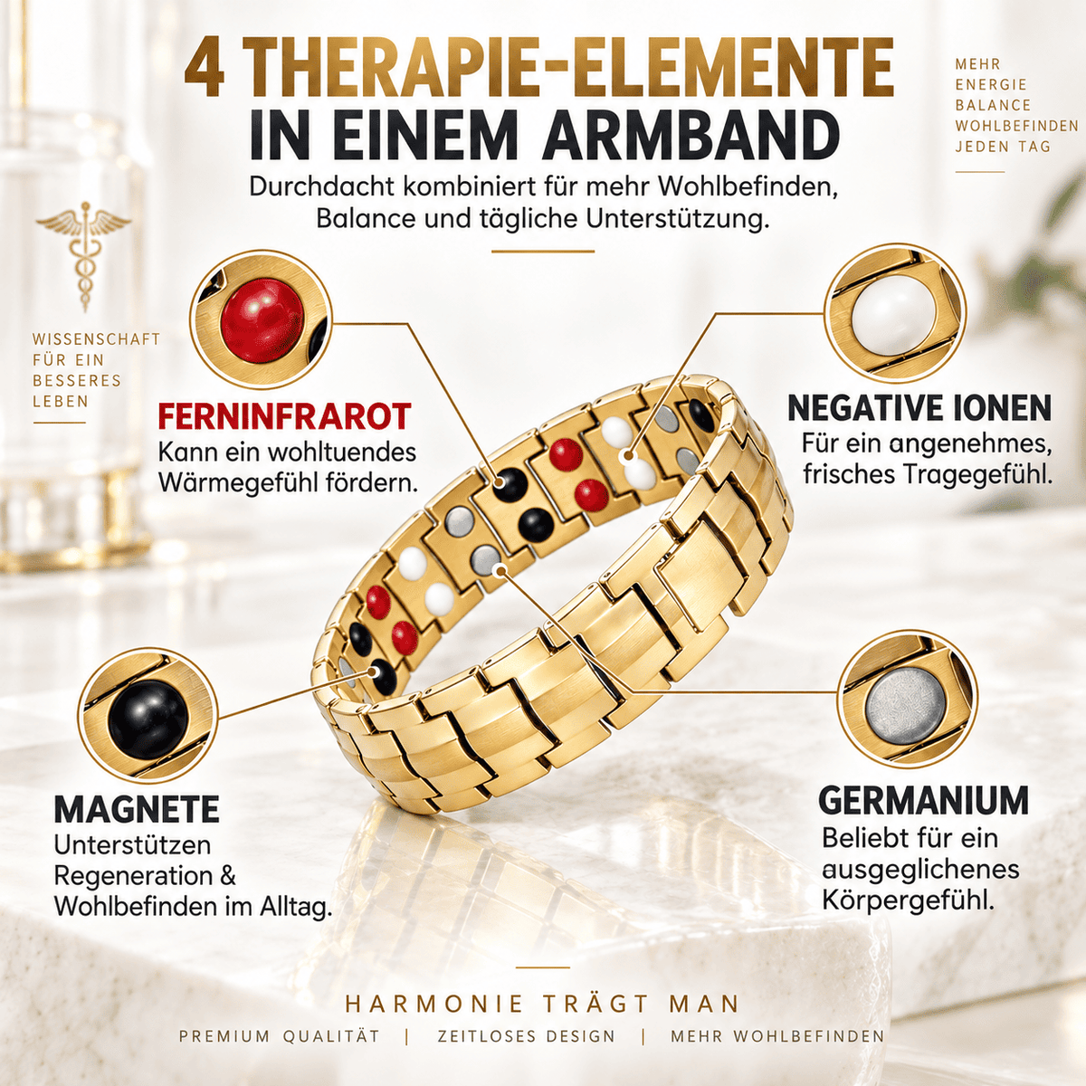 Kupferarmband für Herren · mit Magneten · 22 mm