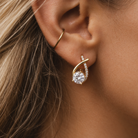 Brivora Ohrstecker im Diamant-Look – Kristall in Tropfenform