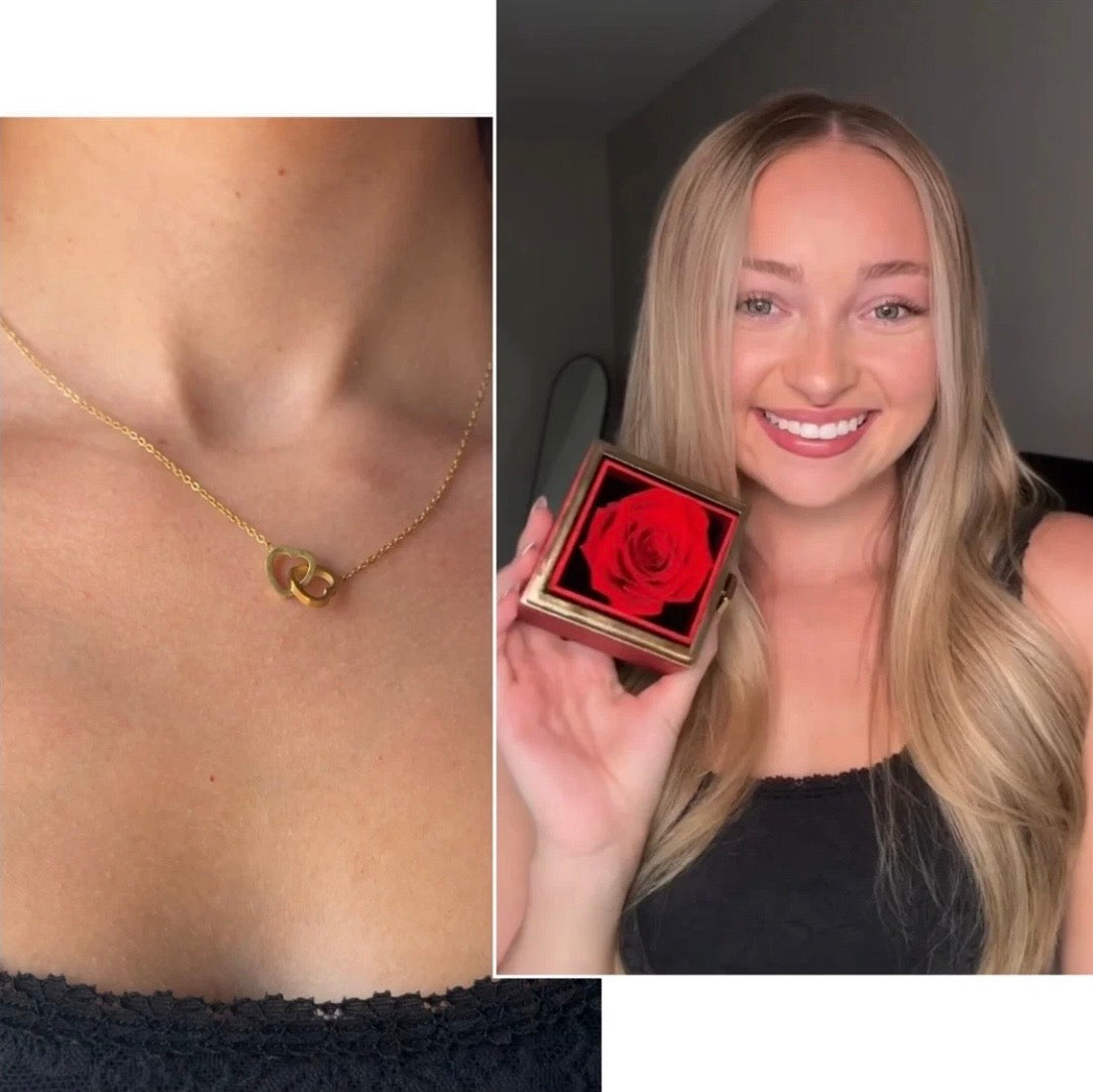 Rose+Kette mit herzen