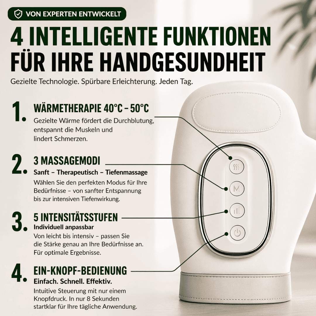 Handmassagegerät bei Heberden-Arthrose, Dupuytren und Karpaltunnelsyndrom
