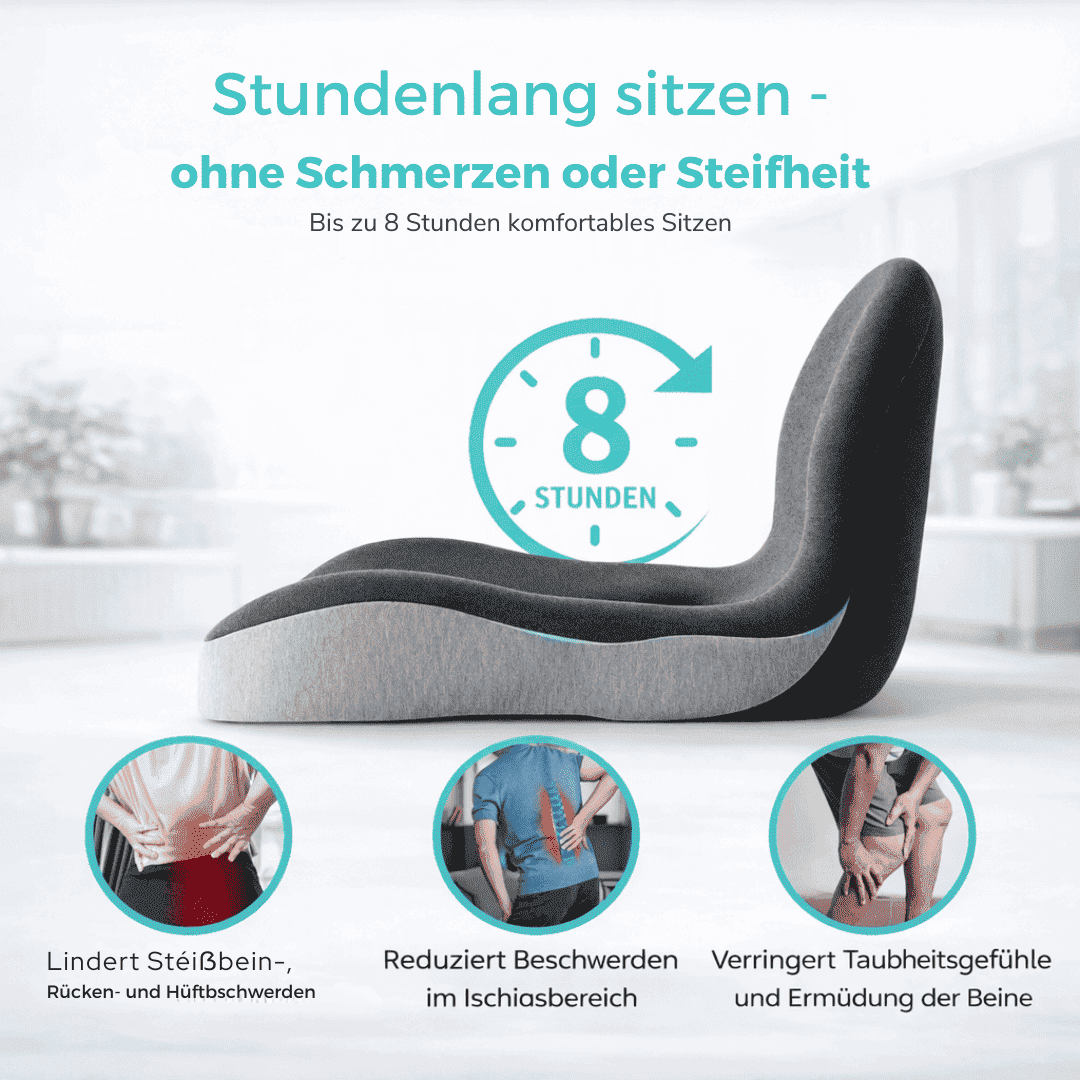 Endlich bequem sitzen – ohne Druck auf Rücken & Steißbein