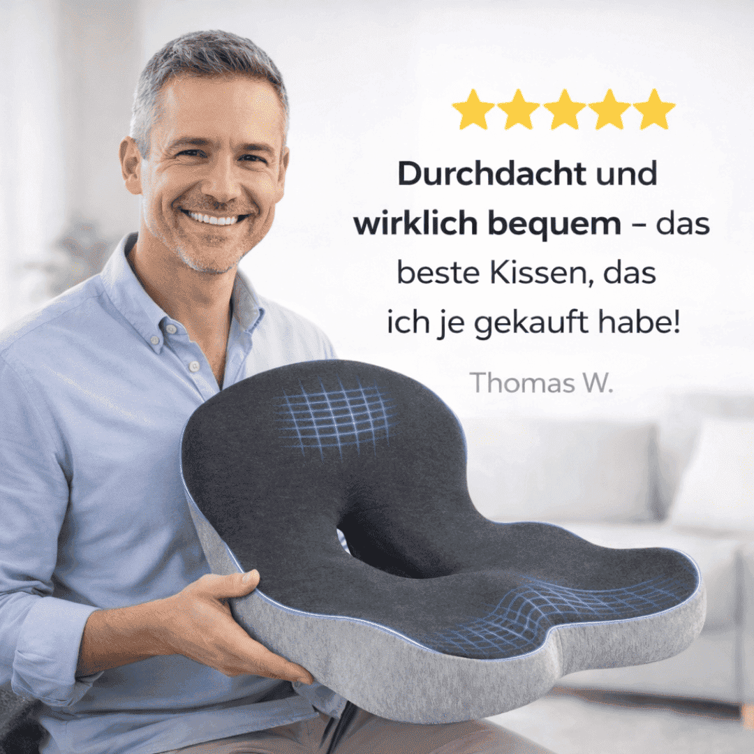 Endlich bequem sitzen – ohne Druck auf Rücken & Steißbein